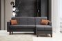 Atelier Del Sofa Polya - Sofá cama esquinero Gris oscuro